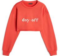 Freddy Felpa comfort fit corta con logo Day Off ricamato Cayenne Donna Large