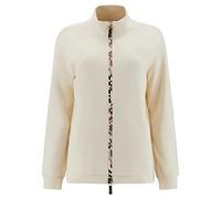 FREDDY - Felpa con Bordature Zip E Interno del Fondo in Toni Beige, Donna, Bianco, Medium