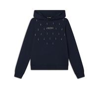FREDDY - Felpa con Cappuccio Decorata da Strass, Donna, Blu, Small
