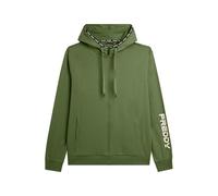 FREDDY - Felpa con Cappuccio E Zip in Cotone Interlock, Uomo, Verde, Medium