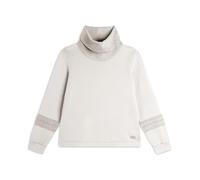 FREDDY - Felpa con Collo Alto A Coste E Inserti Tricot A Trecce, Donna, Beige, Large