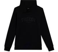 Freddy Felpa con collo incrociato e fondo asimmetrico Nero Donna Extra Large