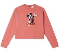 Freddy Felpa cropped comfort fit con ricamo Mickey Mouse Coral Donna Large