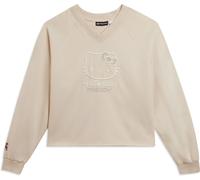 Freddy Felpa cropped con scollo a V e ricamo Hello Kitty Whitecup Gray Donna Medium
