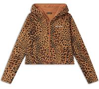 FREDDY Felpa Donna Cropped con Zip e Cappuccio - Fantasia Animalier