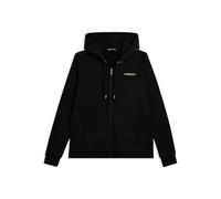 FREDDY - Felpa da Donna con Cappuccio, Zip E Fondo Arrotondato, Donna, Nero, Medium