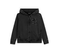 FREDDY - Felpa da Donna con Cappuccio, Zip E Grafica Mickey Mouse, Donna, Nero, Large