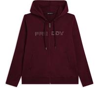 Freddy Felpa da donna con zip, cappuccio e banda logata Fig Donna Medium
