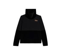 Freddy Felpa da donna con fondo e collo alto in velluto Nero Donna Large