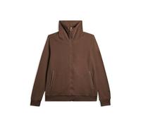 FREDDY Felpa Donna Collo Alto in Velluto con Zip Full e Logo Strass Bicolori