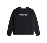 Felpa donna con cappuccio comfort fit con logo maculato