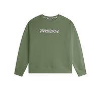 FREDDY - Felpa Donna con Cappuccio Comfort Fit con Logo Maculato, Donna, Verde, Medium