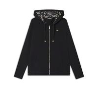 FREDDY Felpa Donna con Cappuccio e Zip in Jersey Stretch Dettagli Animalier e Tasche Interne