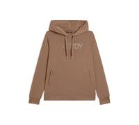 FREDDY Felpa Donna con Cappuccio Rifinito in Velluto e Logo Strass Bicolori