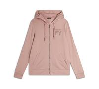 FREDDY - Felpa Donna con Zip E Cappuccio Bordato in Velluto, Donna, Beige, Medium