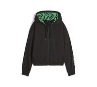 FREDDY Felpa Donna con Zip e Cappuccio Stampa Zebra, vestibilità Comfort, Tasche a Filetto, French Terry