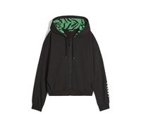 FREDDY Felpa Donna con Zip e Cappuccio Stampa Zebra, vestibilità Comfort, Tasche a Filetto, French Terry