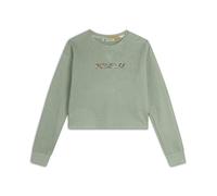 FREDDY Felpa Donna Cropped in Tessuto Stretch con Logo Multicolore Maniche Lunghe e Fondo Dritto
