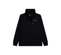 FREDDY Felpa Donna Full Zip Collo Alto in Velluto, Spacchi e Dettagli Strass su Cuore e Fianchi