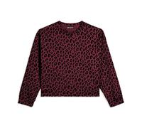 FREDDY - Felpa Donna Leopardata Girocollo, Donna, Animalier, Extra Small