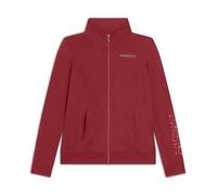 FREDDY - Felpa Donna Zip E Collo Alto Regular Fit con Logo Ricamato, Donna, Rosso, Extra Small