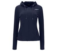 FREDDY - Felpa Full Zip Elasticizzata con Cappuccio Regolabile, Blu, Medium
