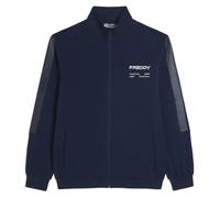 FREDDY - Felpa Full-Zip E Cappuccio con Dettagli Tono su Tono, Uomo, Blu, XX Large