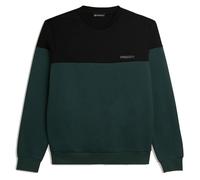 Freddy Felpa girocollo colour block con spalle a contrasto Bistro Green-Black Uomo Extra Large