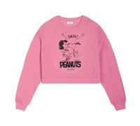 FREDDY - Felpa Girocollo Corta E Comfort Fit con Grafica Peanuts, Donna, Rosa, Small