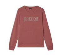 FREDDY Felpa Girocollo Donna in French Terry Modal con Logo Strass
