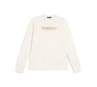 FREDDY Felpa Girocollo Donna in Jersey con Perline Dorate sul Fronte - Felpa Sportiva