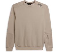 Freddy Felpa girocollo in tessuto rigato con stampa logo Silver Gray Uomo Medium