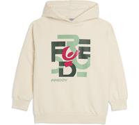 Freddy Felpa Junior oversize con grafica multicolor Milk White Junior 12 Anni