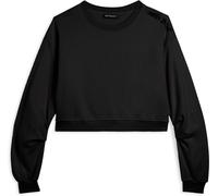 Freddy Felpa oversize cropped con stampa Flow sulla spalla Gray Asphalt Donna Xxs