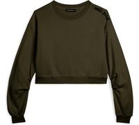 Freddy Felpa oversize cropped con stampa Flow sulla spalla Ivy Green Donna Small