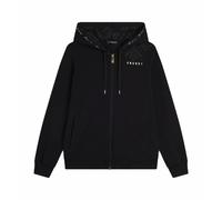 Freddy Felpa Palestra Leggera Cappuccio e Dettagli Floreali Nero Donna M