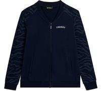 Freddy Felpa Zip con Collo Bomber e Motivo Grafico Dark Sapphire Allover Ani Blue Donna Extra Small
