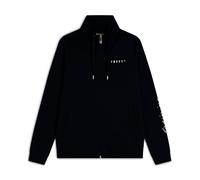 FREDDY Felpa Zip Donna con Cappuccio e Dettagli Floreali Fondo Asimmetrico e Logo Training