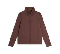 FREDDY - Felpa Zip E Collo Alto con Inserti A Trecce su Fianchi E Collo, Donna, Marrone, Medium