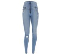 FREDDY Jeans Push Up Donna WR.UP Superskinny Vita Alta Denim Navetta con Strappi Effetto Modellante e Sostenibile
