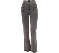 Freddy Jeans push up WR.UP® flare sostenibili in denim washed Light Grey-Seams Black Donna Extra Small