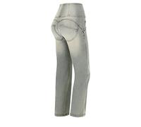 FREDDY - Jeans Push Up Wr.up® Wide Bottom In Denim Navetta Sabbiato, Donna, Denim Chiaro, Large