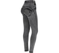 Freddy Jeans WR.UP® in denim navetta vita altissima con inserti Skyline Denim Black-Seam Black Donna Large