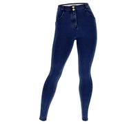 Freddy Jeggings push up WR.UP® curvy gamba skinny in cotone Dark Jeans-Yellow Seam Donna Medium