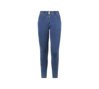 FREDDY Jeggings Donna Push UP WR.UP® Skinny 7/8 in Cotone Organico (XS, Jeans Chiaro/Cuciture Gialle)