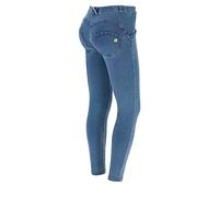 FREDDY - Jeggings Push Up Wr.up® 7/8 Superskinny Jersey Organico, Donna, Denim Chiaro, Large