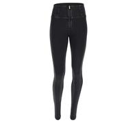 FREDDY - Jeggings Push Up Wr.up® Skinny Vita Alta Tessuto Organico, Donna, Denim Nero, Extra Small