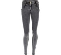 Freddy Jeggings push up WR.UP® superskinny jersey-denim organico Gray Jeans-Yellow Seams Donna Extra Large