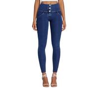 FREDDY - Jeggings Push Up WR.up® Superskinny Vita Alta con Bottoni, Denim Scuro, Extra Small