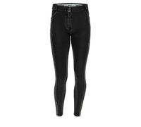 FREDDY - Jeggings Push Up WR.up® Vita Alta 7/8 con Zip sul Fondo, 84% Cotone 16% Elastan